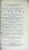 AUCTION CATALOGUES  PINELLI, MAFFEO. Bibliotheca Pinelliana.  1789